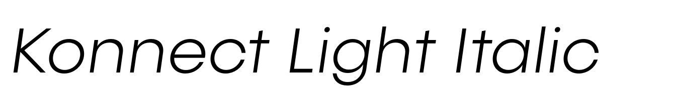 Konnect Light Italic